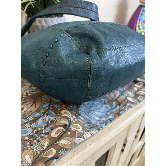 The Sak Blue Leather Shoulder bag, fashion designer bag - Picture 9 of 15